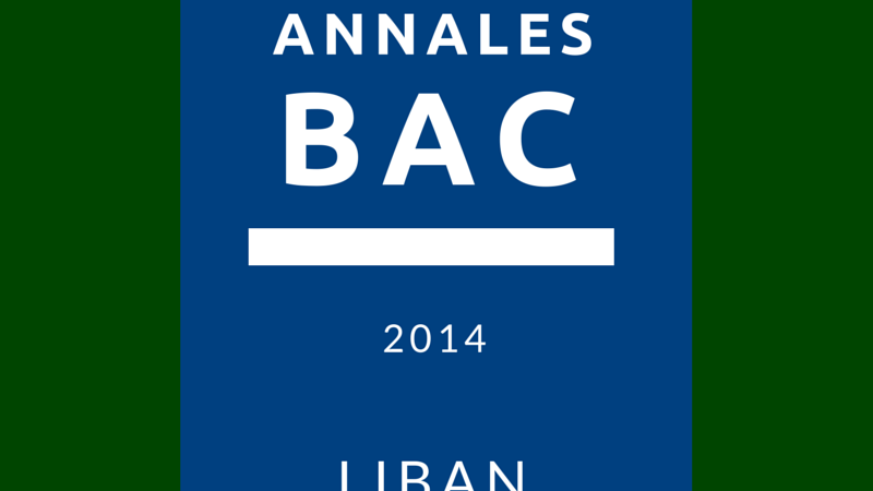 Bac 2014 Liban – annales